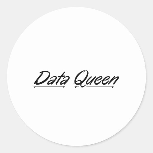 Data Queen - Accounting Classic Round Sticker (Voorkant)