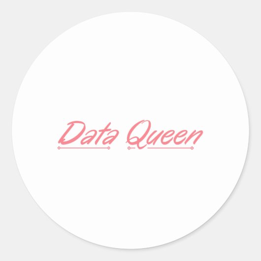 Data Queen - Accounting Classic Round Sticker (Voorkant)