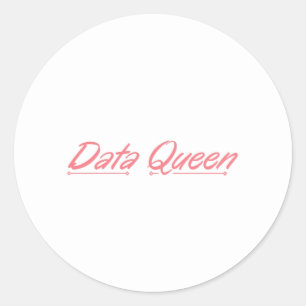 Data Queen - Comptabilité Classic Sticker rond