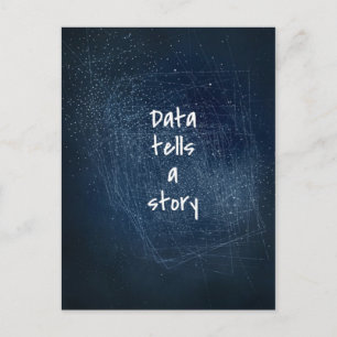 Data raconte une histoire - Carte postale Geek