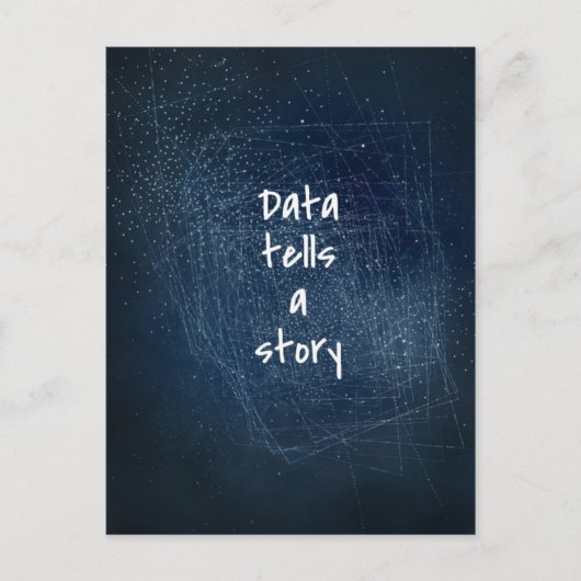 Data raconte une histoire - Carte postale Geek (Devant)