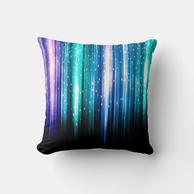 Data Rainbow Sparkles Flash Art Sierkussen (Voorkant)