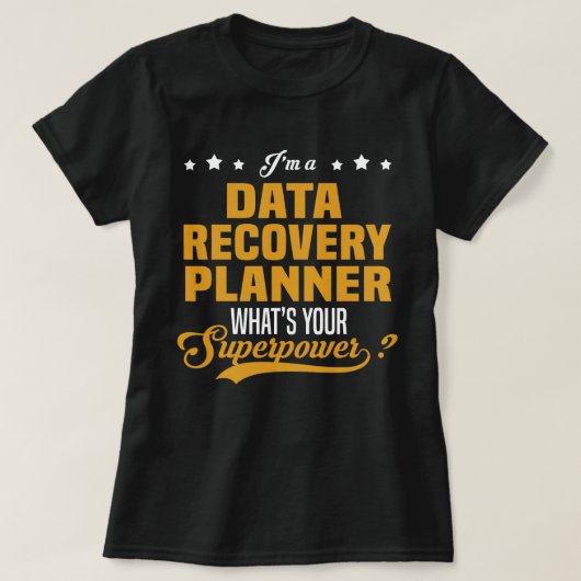 Data Recovery Planner T-shirt (Design voorkant)