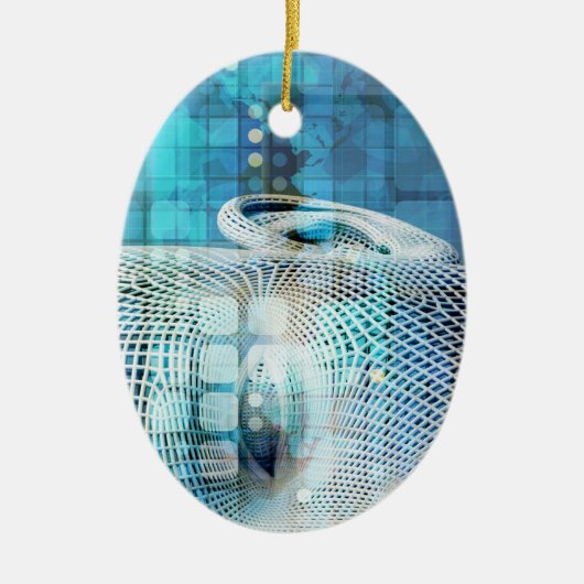 Data Science Machine Learning met Brain Keramisch Ornament (Voorkant)