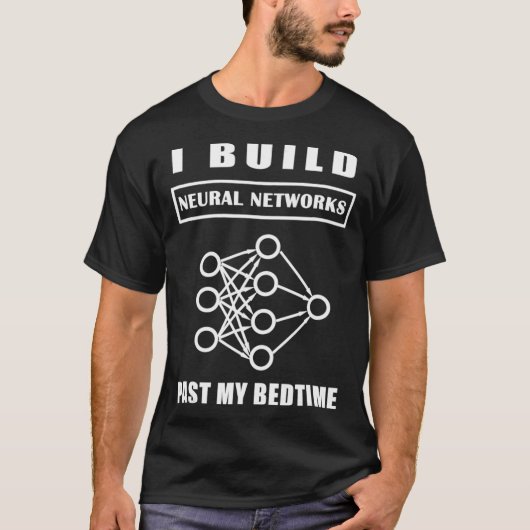 Data scientist bouwt neurale netwerken voorbij t-shirt (Voorkant)