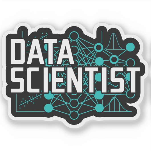 Data Scientist Data Analyst Gift Sticker (Voorkant)