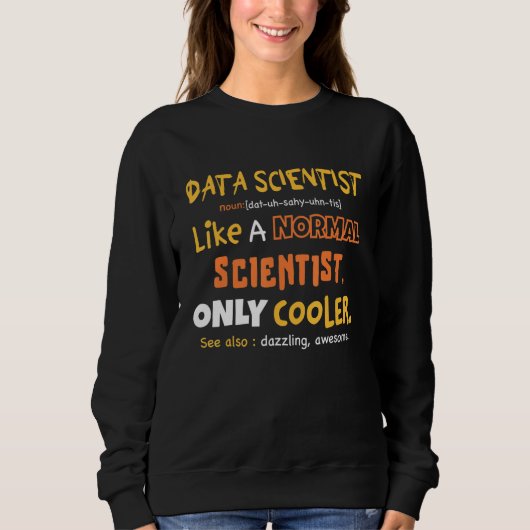 Data Scientist Definitie Data Science Analist Trui (Voorkant)
