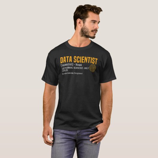 Data Scientist Dictionary Definition Computer Scie T-shirt (Voorkant volledig)