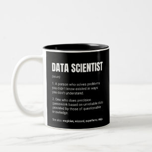 Data Scientist Grappige werkdefinitie Tweekleurige Koffiemok