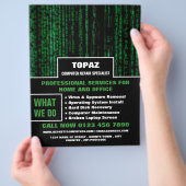 Data Screen Computerreparatie Specialist Reclame Flyer (Hand)