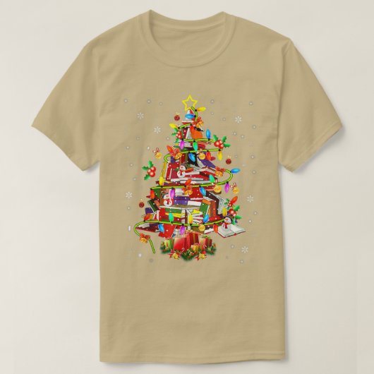 Data Tree Library Xmas Lights Boom Lover Libr T-shirt (Design voorkant)