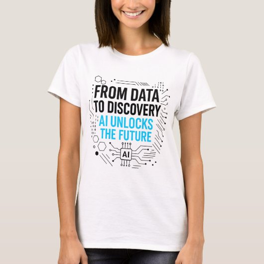 Data voor Discovery AI Future T-shirt | Tech Insig (Voorkant)