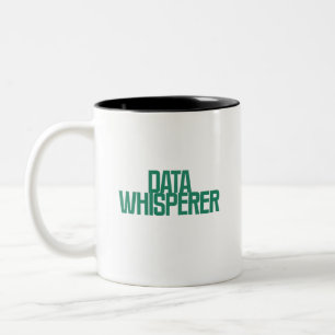 Data Whisperer Analytics Intuïtie Expert Design Tweekleurige Koffiemok