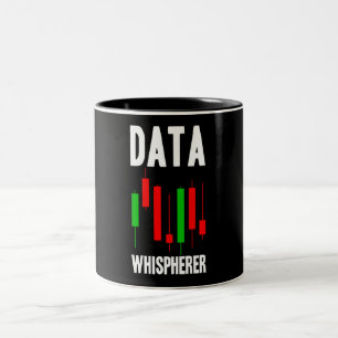 Data Whisperer Data Analyst Data Science Stock Tweekleurige Koffiemok