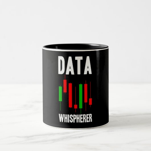 Data Whisperer Data Analyst Data Science Stock Tweekleurige Koffiemok (Center)