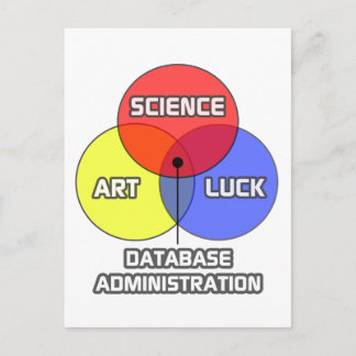 Databasebeheer.. Wetenschap Kunst Geluk Briefkaart