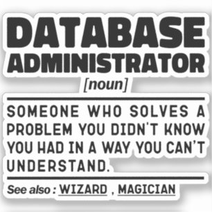 Databasebeheerder Zelfstandig naamwoord Coole Werk Sticker