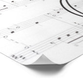 Datablad Muziek en hoofdtelefoon Poster (Hoek)