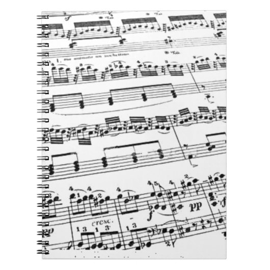 Datablad Muziek Notitieboek (Voorkant)