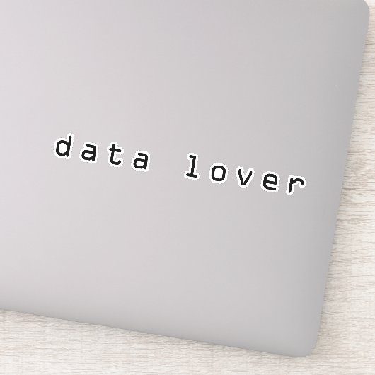 Dataliefhebber, ik hou van data sticker (Detail)