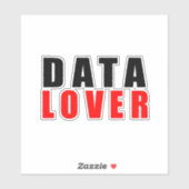 Dataliefhebber, ik hou van data sticker (Vel)