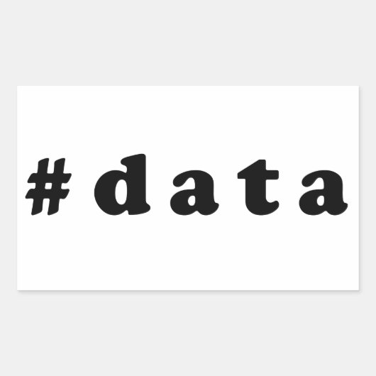 Dataliefhebber Rechthoekige Sticker (Voorkant)