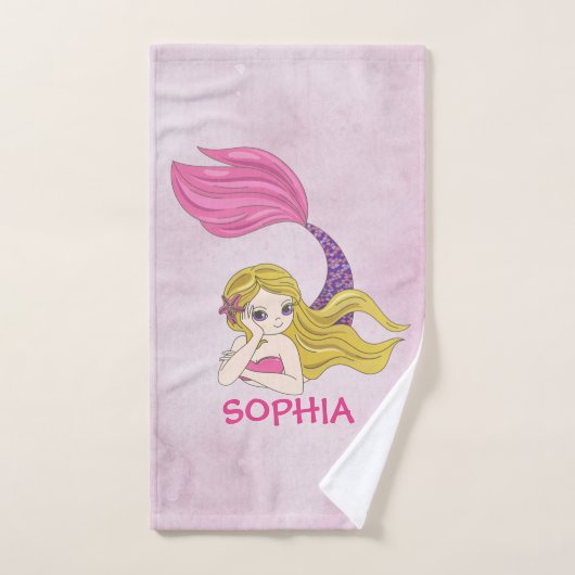 Dataset Mermaid Design Bath Bad Handdoek (Handdoek)