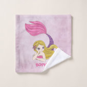 Dataset Mermaid Design Bath Bad Handdoek (Wasdoekje)