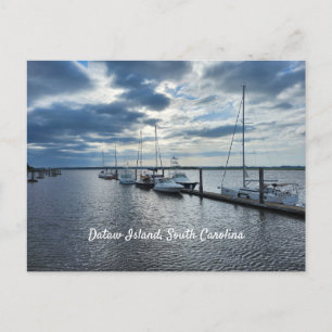Dataw Island, Beaufort, South Carolina Boats Briefkaart