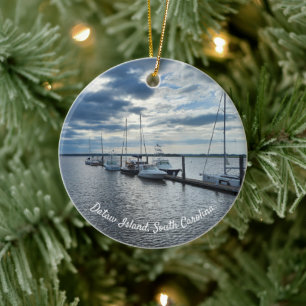 Dataw Island, Beaufort, South Carolina Boats Keramisch Ornament