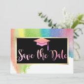 Date Aquarelle Splash Paillettes Graduation Save The Da (Debout devant)