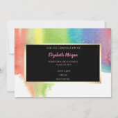 Date Aquarelle Splash Paillettes Graduation Save The Da (Dos)