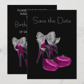 Date Chaussures à talons hauts rose chaud noir Save The (Devant / Derrière)