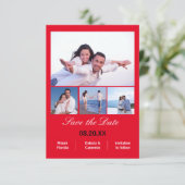 Date Collage vertical de 4 photos - 3x5 rouge Save the (Debout devant)