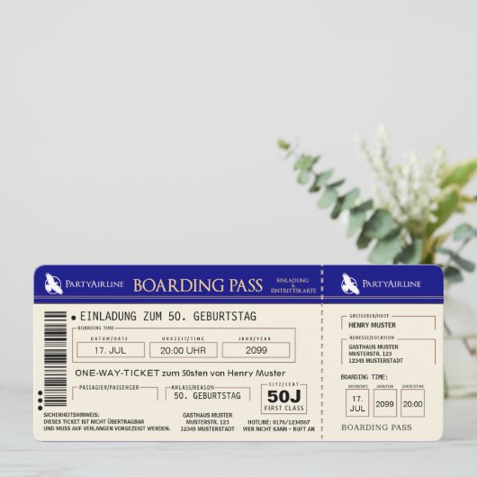 Date d'anniversaire des invitations (Debout devant)