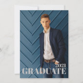Date de la photo stylish Graduation Invitation (Devant)