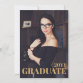 Date de la photo stylish Graduation Invitation (Devant)