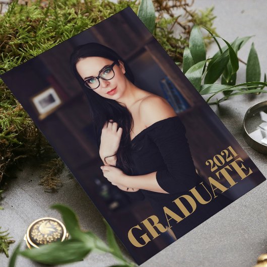 Date de la photo stylish Graduation Invitation