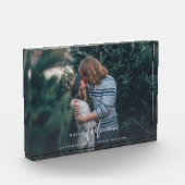 Date de mariage Lettre tendance Bloc de photo pers (Gauche)