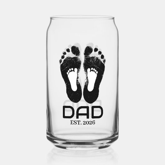 Date de naissance Empreintes de bébé Nouveau Papa (Verso)