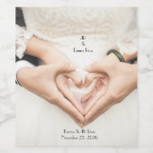 Date de nom élégante personnalisée étiquettes de v (Étiquettes simples)