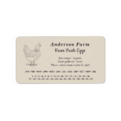 Date d'encerclement - Sticker Brown OEufs frais de (Devant)