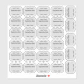 Date d'expiration Étiquette, Étiquettes de cuisine (Feuille)