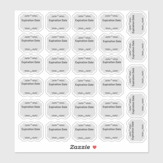 Date d'expiration Étiquette, Étiquettes de cuisine (Feuille)