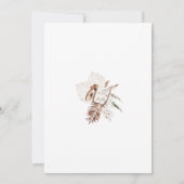 Date Élégant Bohème Floral Rustique Pampas Save The Dat (Dos)