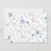 Date Elegant Pink & Dusty Blue Floral Wedding Save The (Dos)