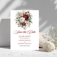 Faire tenue de soirée bordeaux Floral Save The Dat