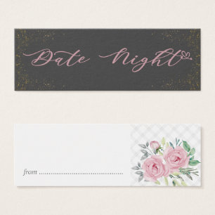 Date Fête des mariées de nuit Cartes de jeu Peony