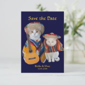 Date Funny Cats South of the Border Wedding Save the Da (Debout devant)