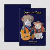 Date Funny Cats South of the Border Wedding Save the Da (Devant / Derrière)